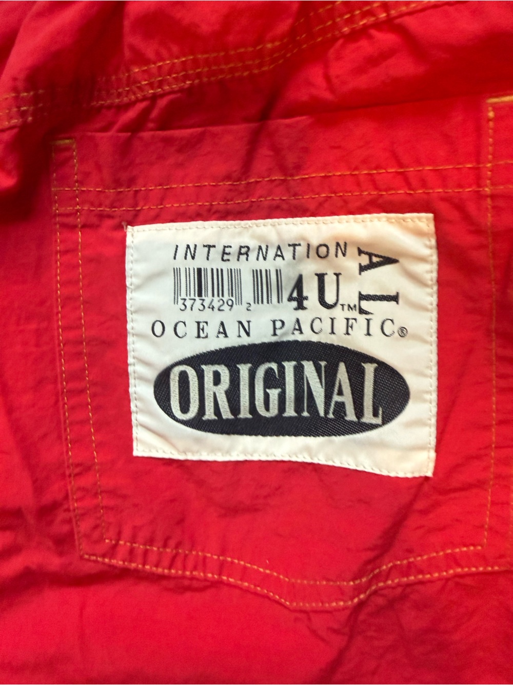 Ocean Pacific Vintage Red Men’s Swim Shorts - Picture 5 of 5